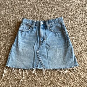 Madewell “rigid denim A-Line” Skirt